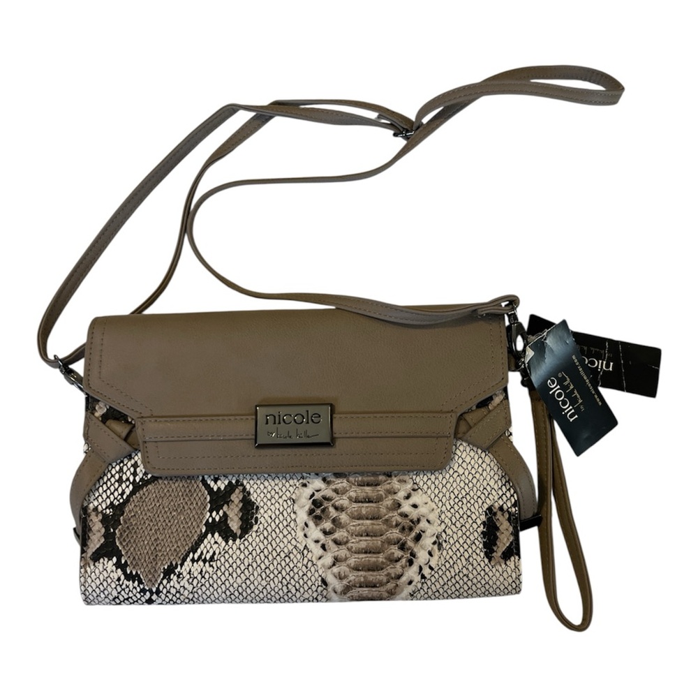 Nicole - Piper Wristlet Crossbody, Snakeskin Design, NWT